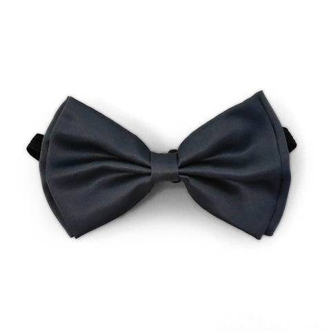 Dark Gray Matching Set Suspender and Bow Tie