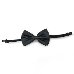 Dark Gray Matching Set Suspender and Bow Tie