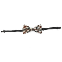 Ivory Plaid Bow Tie