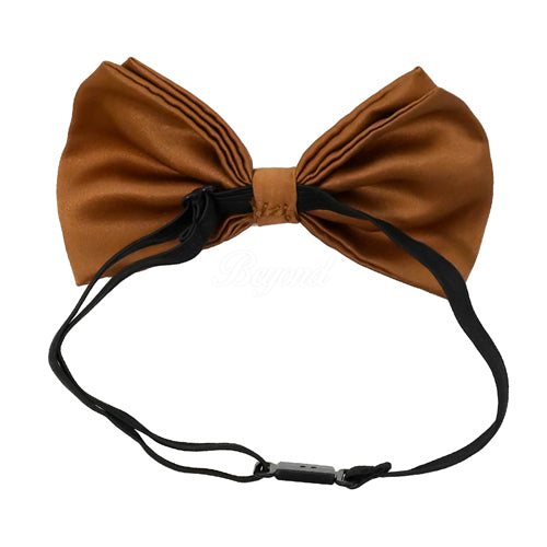 Brown Matching Set Suspender and Bow Tie