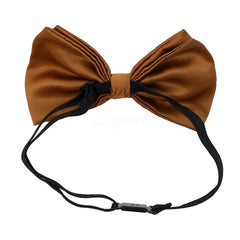 Brown Matching Set Suspender and Bow Tie
