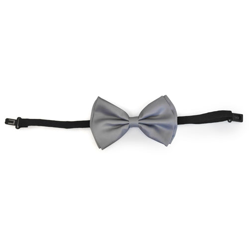 Light Gray Matching Set Suspender and Bow Tie