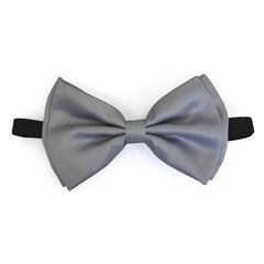 Light Gray Matching Set Suspender and Bow Tie