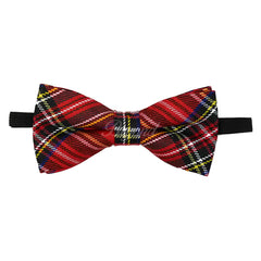 Red Plaid Bow Tie