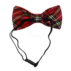 Red Plaid Bow Tie