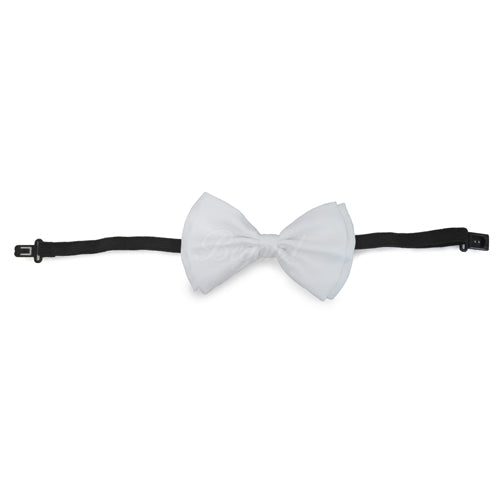 White Matching Set Suspender and Bow Tie
