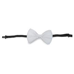 White Matching Set Suspender and Bow Tie