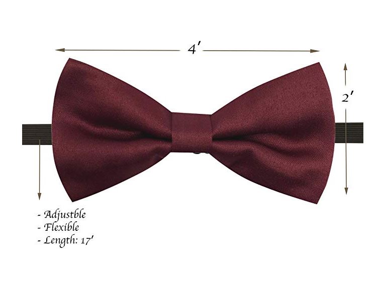 Kids Bow Ties - Toddler Burgundy Bow Tie