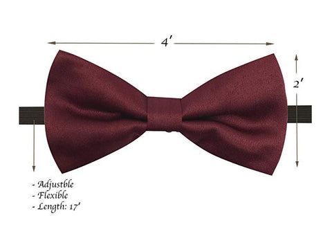 Kids Bow Ties - Toddler Burgundy Bow Tie
