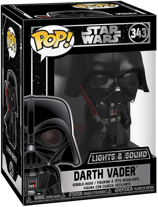 Funko Pop Star Wars: Darth Vader Electronic Light & Sound Bobble Head Vinyl Figure #343