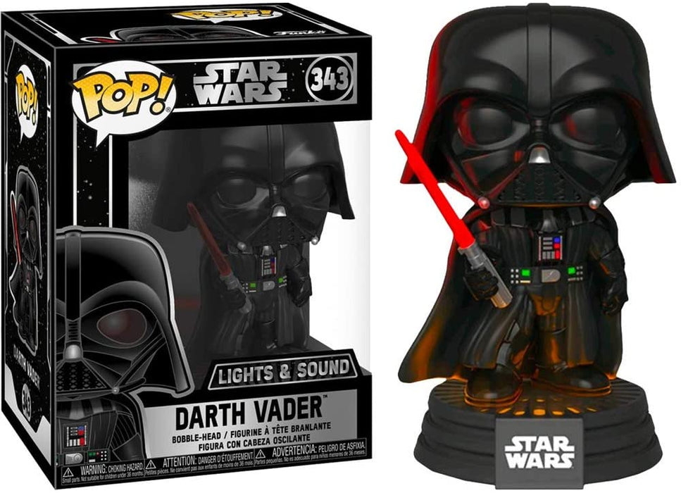 Funko Pop Star Wars: Darth Vader Electronic Light & Sound Bobble Head Vinyl Figure #343