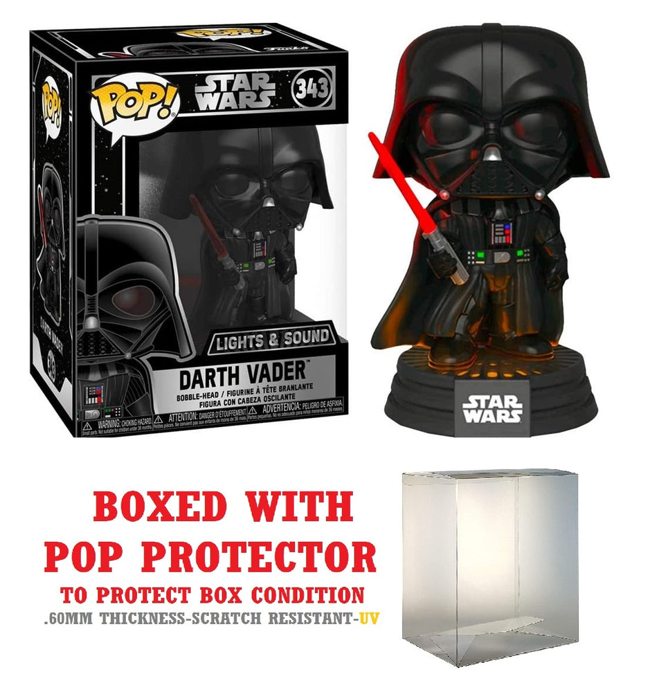 Funko Pop Star Wars: Darth Vader Electronic Light & Sound Bobble Head Vinyl Figure #343