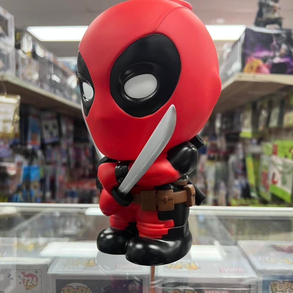 MONOGRAM MARVEL DEADPOOL Cute 9" Coin/Bust Bank Christmas Birthday Gift