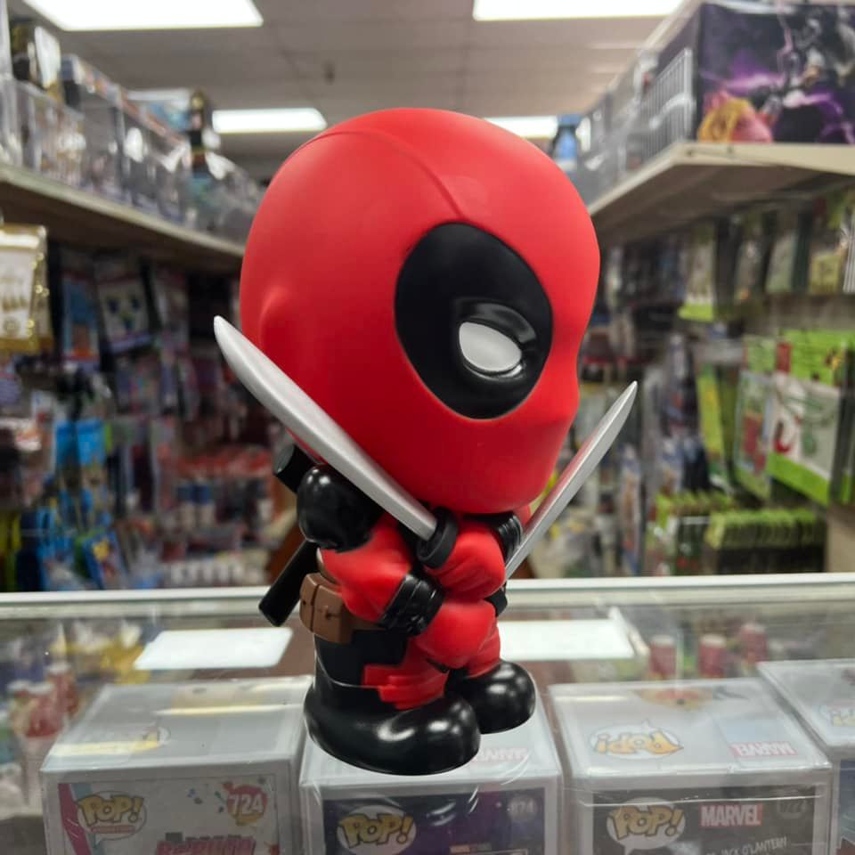 MONOGRAM MARVEL DEADPOOL Cute 9" Coin/Bust Bank Christmas Birthday Gift