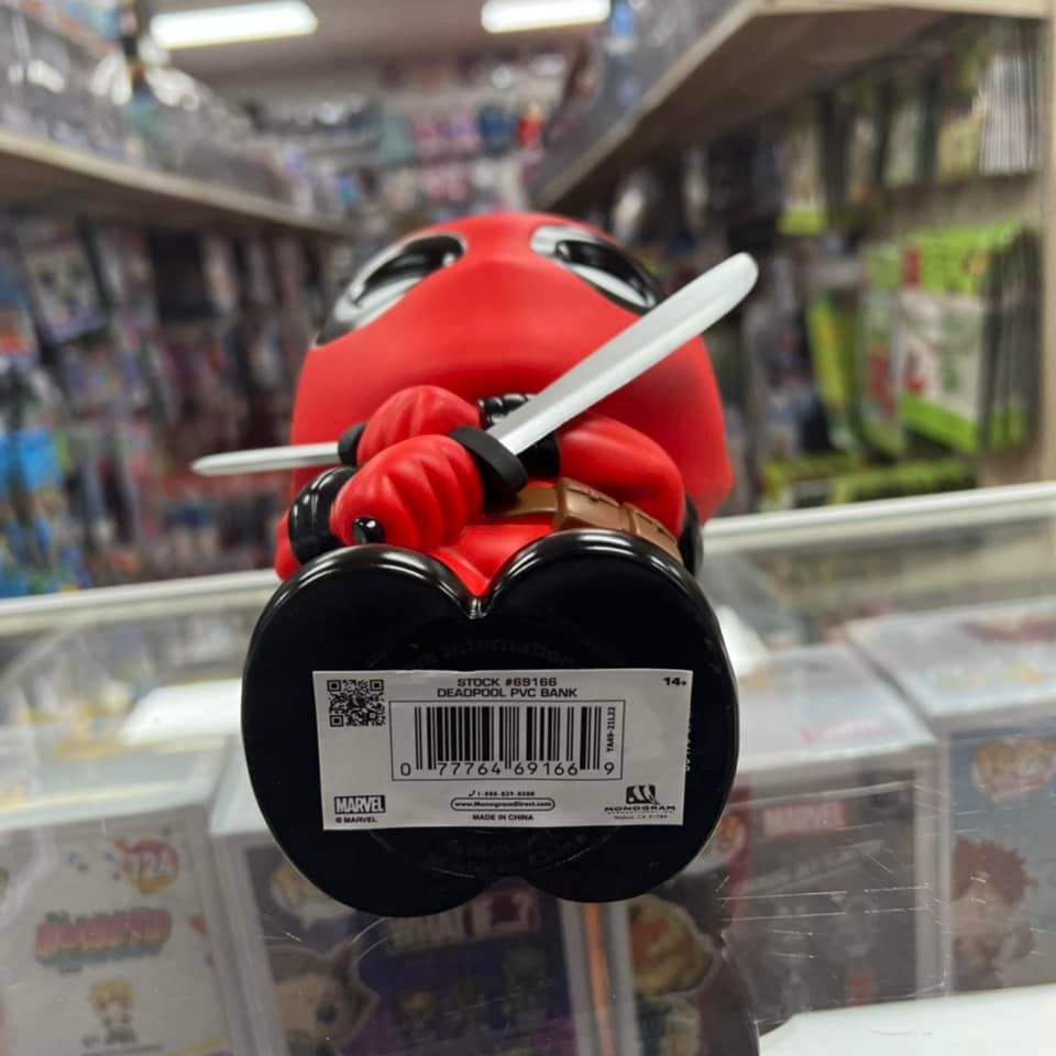 MONOGRAM MARVEL DEADPOOL Cute 9" Coin/Bust Bank Christmas Birthday Gift