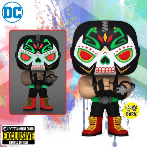 Funko Pop Dia de Los DC Bane Glow-in-The-Dark Entertainment Earth Exclusive Vinyl Figure