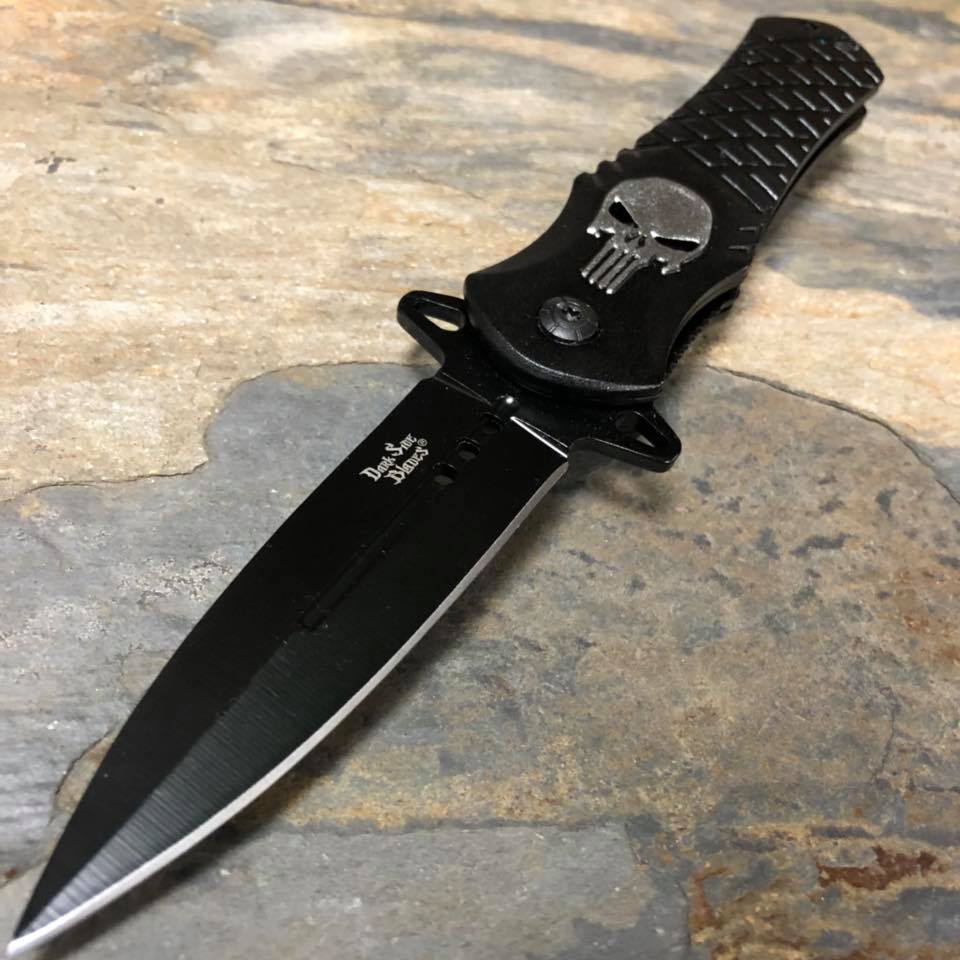 Dark Side Blades Black Punisher Fantasy Tactical Folding Rescue Pocket Knife