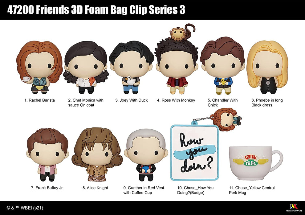 Warner Bros: Friends 3-D Foam Figural Bag Clip Blind Bag Series 3