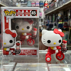 Funko Pop! Sanrio: CUP NOODLES X HELLO KITTY (riding BIKE with noodle cup) Vinyl Figure #45