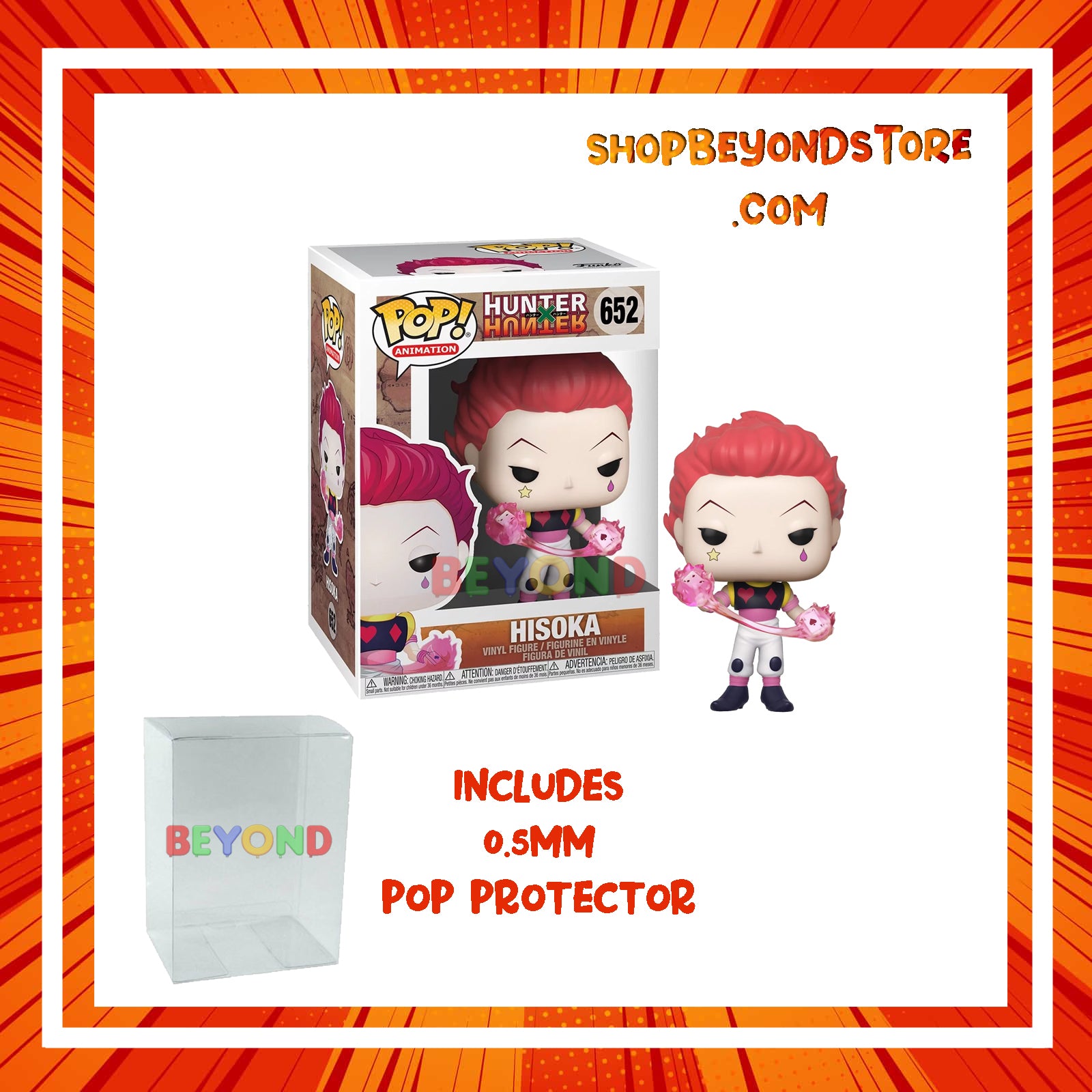 Funko POP! Anime - Hunter X Hunter -  Hisoka Pop! Vinyl Figure w/ Protector Case
