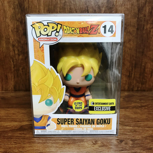 Pop Entertainment Earth Exclusive : Dragon Ball Super Saiyan Goku Glows in the Dark #14 Vinyl