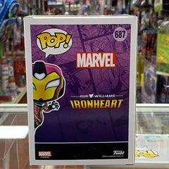 Funko Pop! MARVEL IRONHEART Bobble-head Figure #687 Special Edition Sticker!