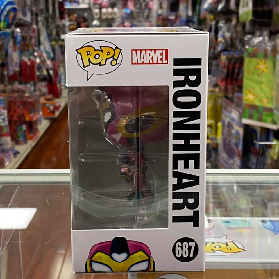 Funko Pop! MARVEL IRONHEART Bobble-head Figure #687 Special Edition Sticker!
