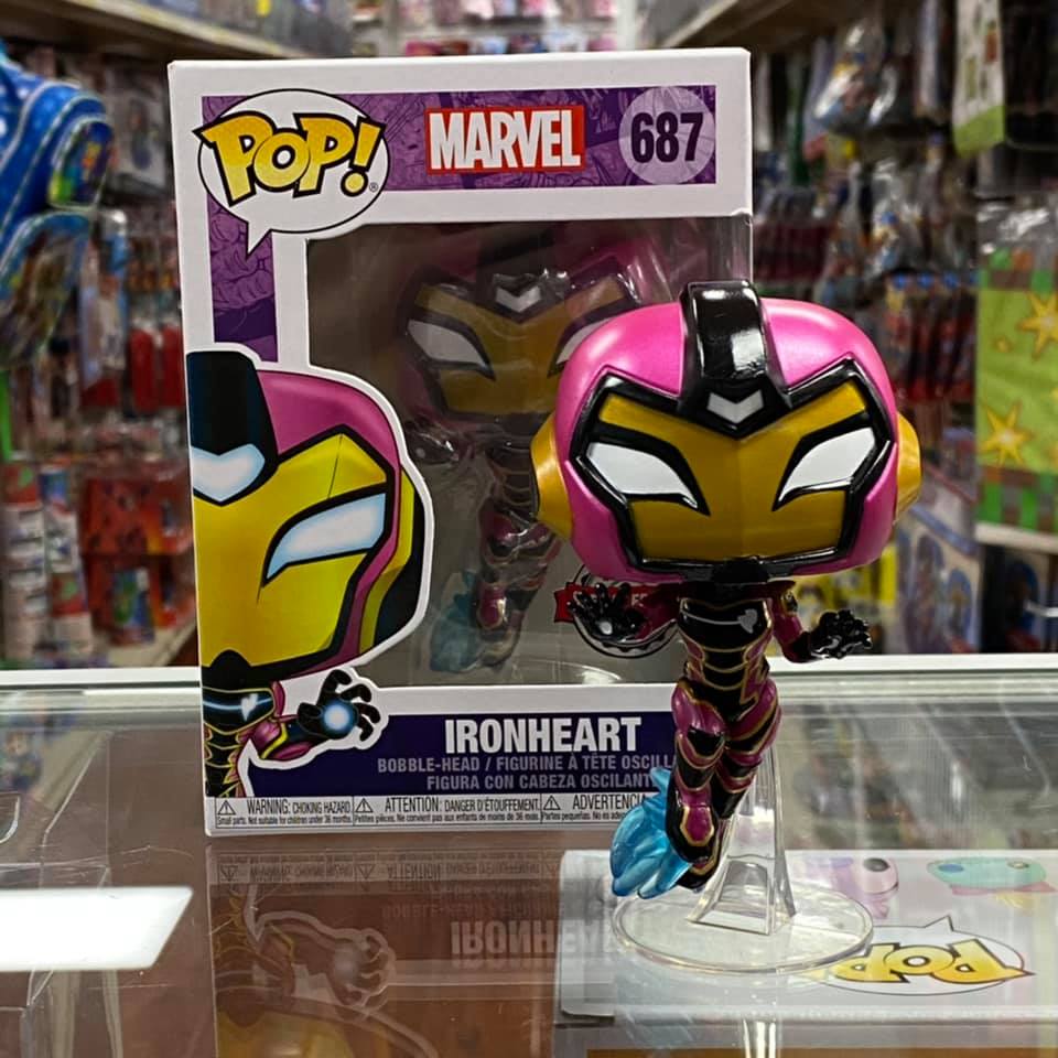 Funko Pop! MARVEL IRONHEART Bobble-head Figure #687 Special Edition Sticker!