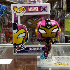 Funko Pop! MARVEL IRONHEART Bobble-head Figure #687 Special Edition Sticker!