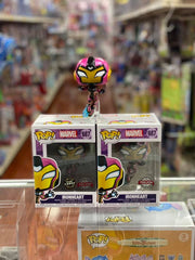 Funko Pop! MARVEL IRONHEART Common & Chase Bundle Bobble-head Figure #687 Special Edition Sticker!