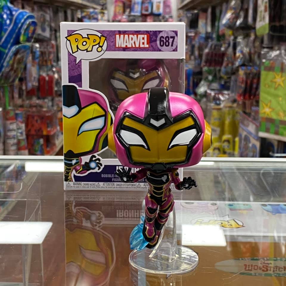 Funko Pop! MARVEL IRONHEART Common & Chase Bundle Bobble-head Figure #687 Special Edition Sticker!