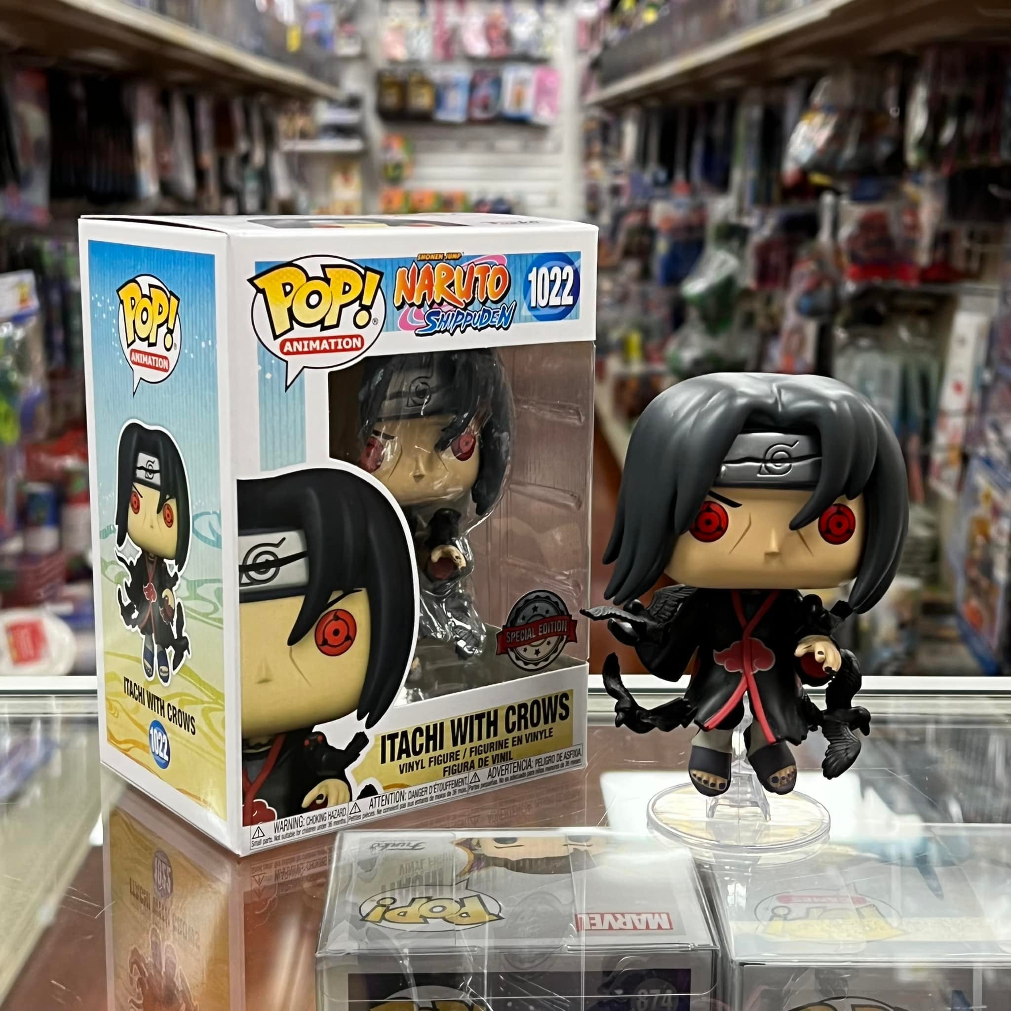 Funko Pop! Naruto Shippuden - Itachi with crows vinyl Figure Special Edition Sticker #1022