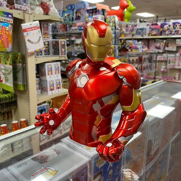 Marvel Metallic Color Iron Man 8x7x5” Coin/Bust Bank Christmas Birthday Gift