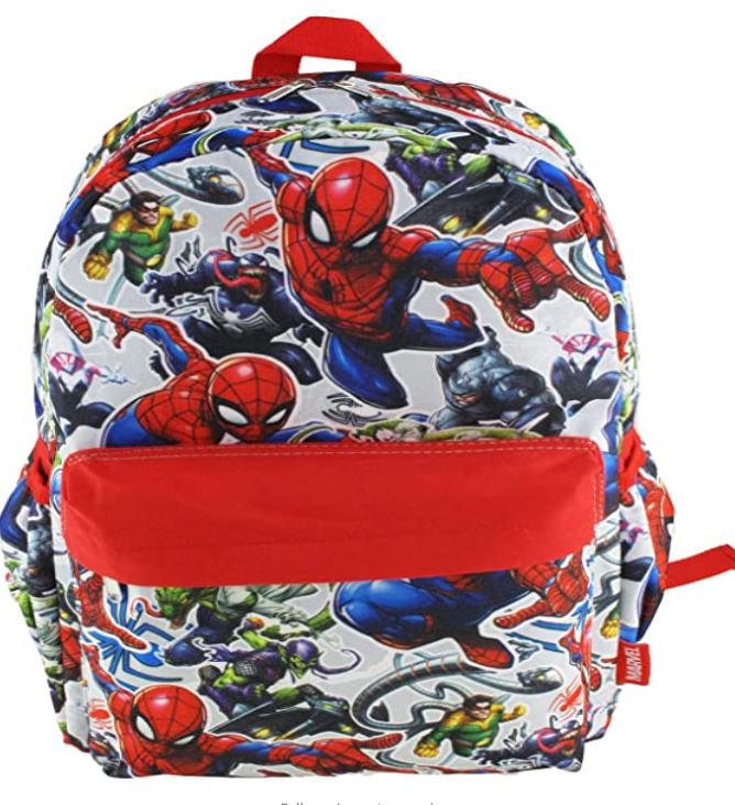 Marvel Spider-man - All over Print 16" Canvas Red Backpack