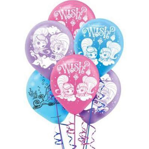 Shimmer and Shine Latex Balloons (6ct) Birthday Party Supplies 12"