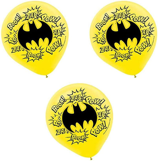 Batman Superhero Birthday Latex Balloons Party Supplies 12" (6 pieces) HELIUM NOT INCLUDED