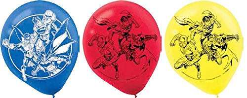 Justice League Latex Balloons (6ct) Birthday Party Supplies 12"