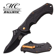 Master Collection Spring Assisted ACID ETCHED SPIDER Stonewash Pocket Knife