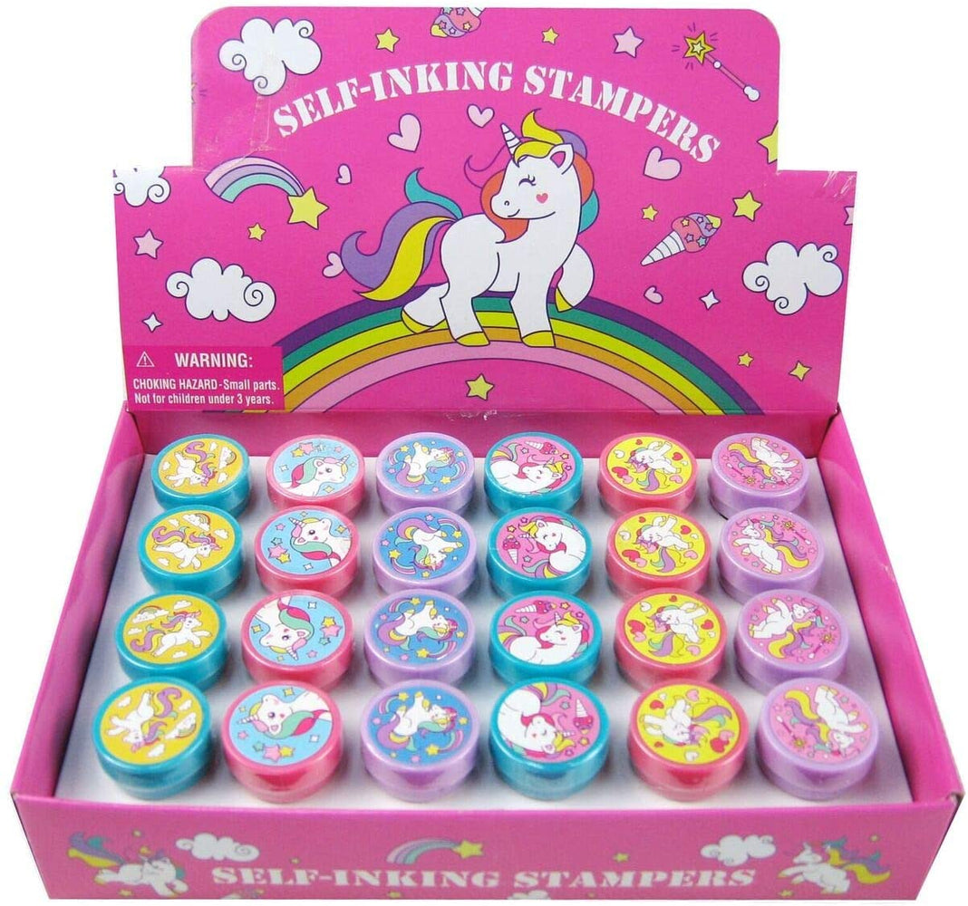 TINYMILLS 24 Pcs Unicorn Stampers for Kids Party Favors Supply