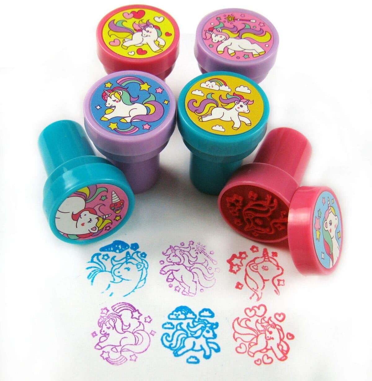 TINYMILLS 24 Pcs Unicorn Stampers for Kids Party Favors Supply