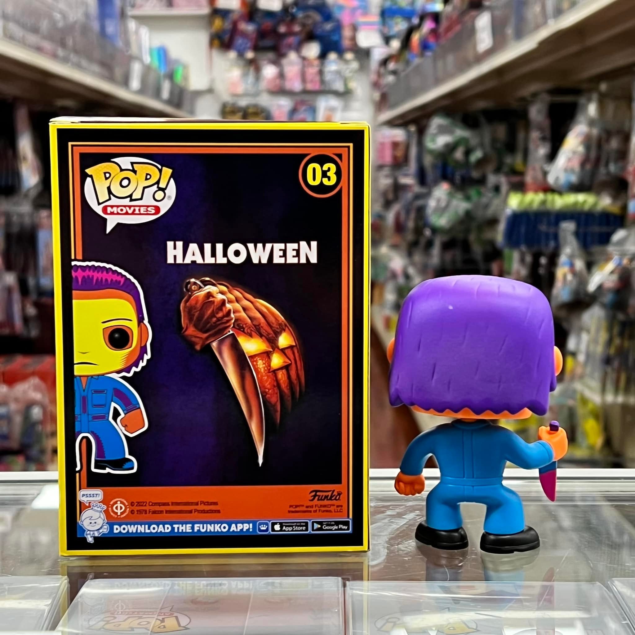 Funko Pop! HORROR MOVIES HALLOWEEN MICHAEL MYERS (Black light) Vinyl Figure ENTERTAINMENT EARTH EXCLUSIVE
