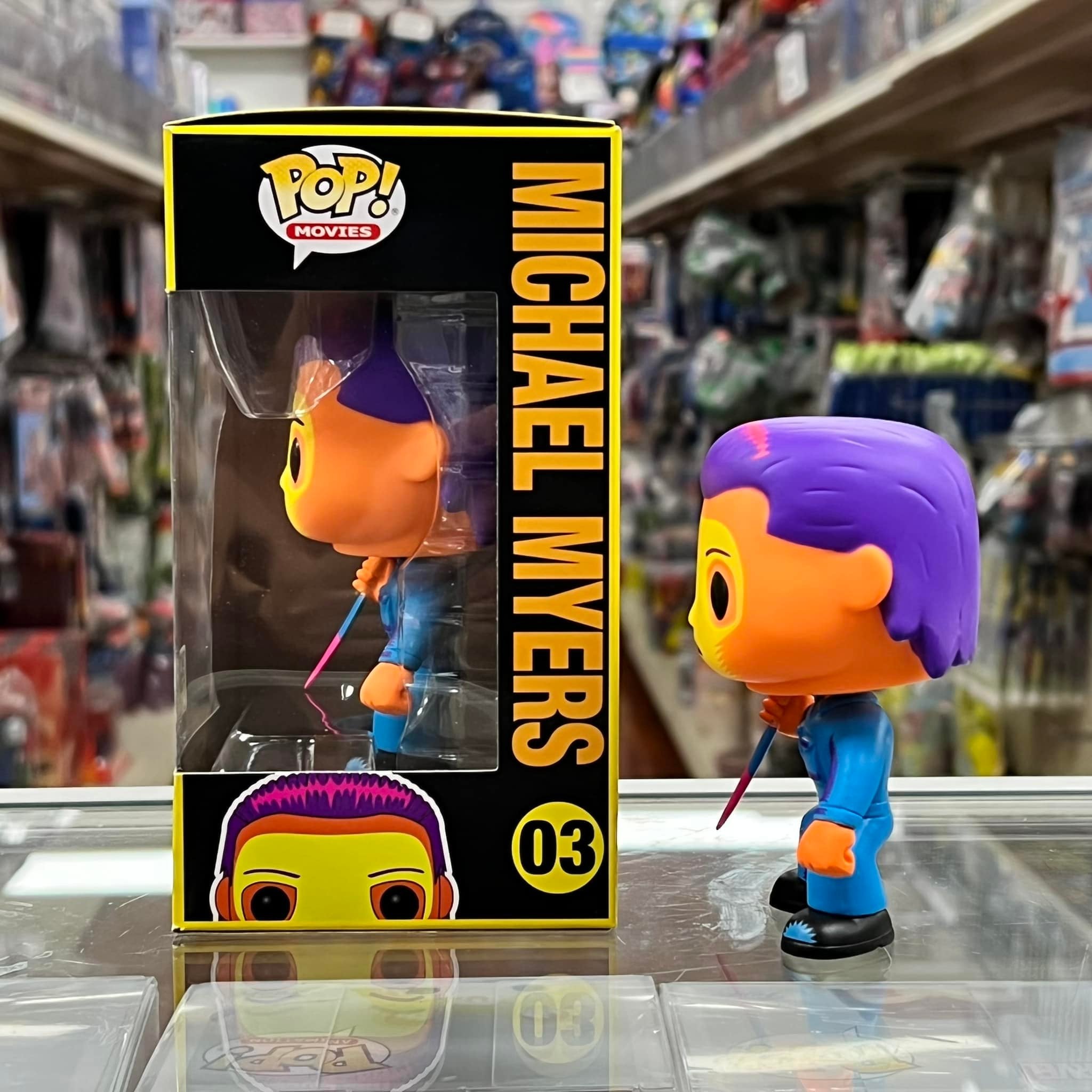 Funko Pop! HORROR MOVIES HALLOWEEN MICHAEL MYERS (Black light) Vinyl Figure ENTERTAINMENT EARTH EXCLUSIVE