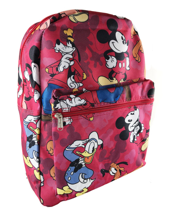 Mickey & Friends Allover Print Backpack - Red