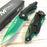 M-Tech Spring Assisted Green Blade TI-Coated Aluminum Tactical Pocket Knife!