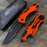 M-Tech Spring Assisted Neon Orange TI-Coated Aluminum Tactical Rescue Pocket Knife! MT-A705NOR
