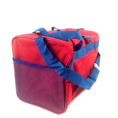 Disney Mickey Mouse 600D Polyester Blue & Red Duffle Bag PVC with Side Panels