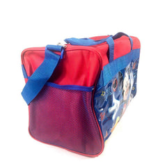 Disney Mickey Mouse 600D Polyester Blue & Red Duffle Bag PVC with Side Panels