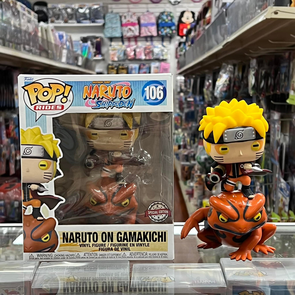 FUNKO POP! RIDES NARUTO SHIPPUDEN: NARUTO ON GAMAKICHI Vinyl Figure #106