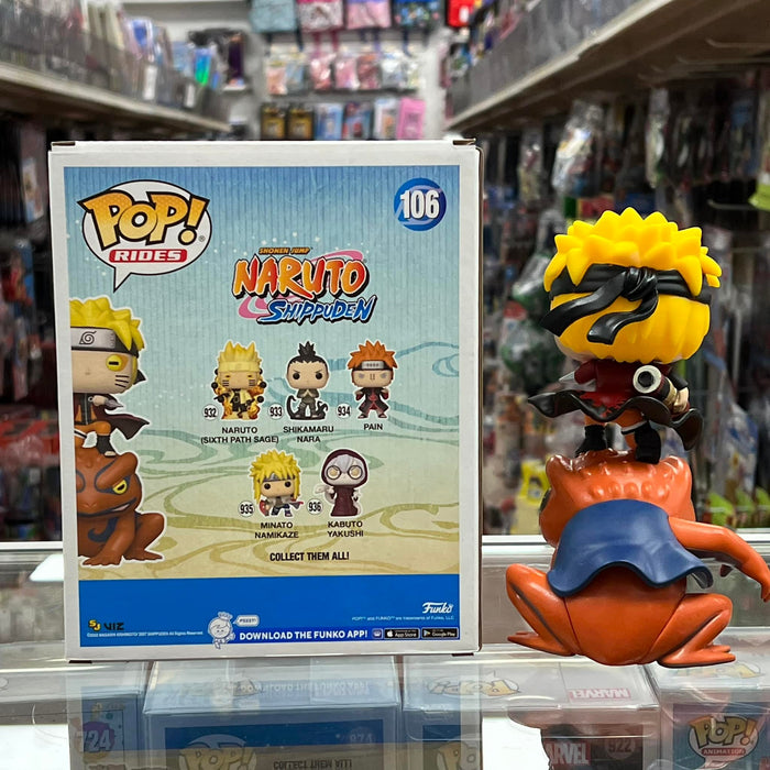 FUNKO POP! RIDES NARUTO SHIPPUDEN: NARUTO ON GAMAKICHI Vinyl Figure #106