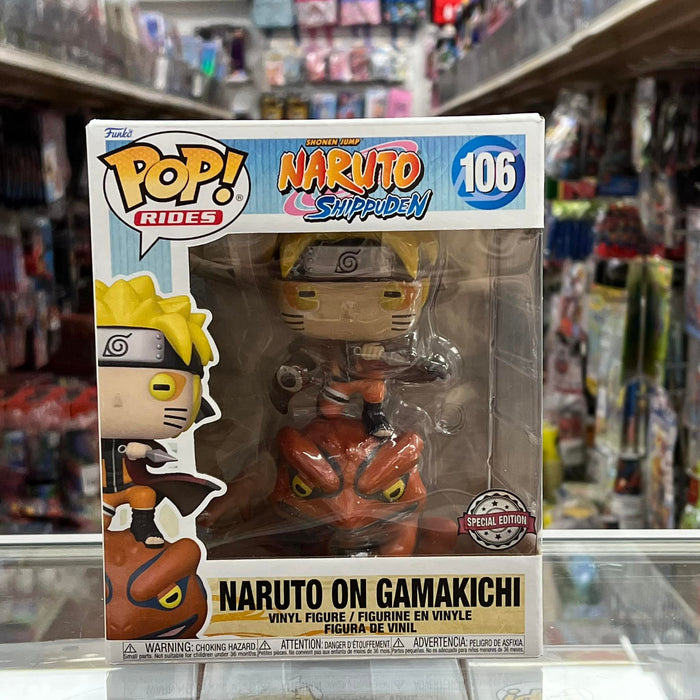 FUNKO POP! RIDES NARUTO SHIPPUDEN: NARUTO ON GAMAKICHI Vinyl Figure #106